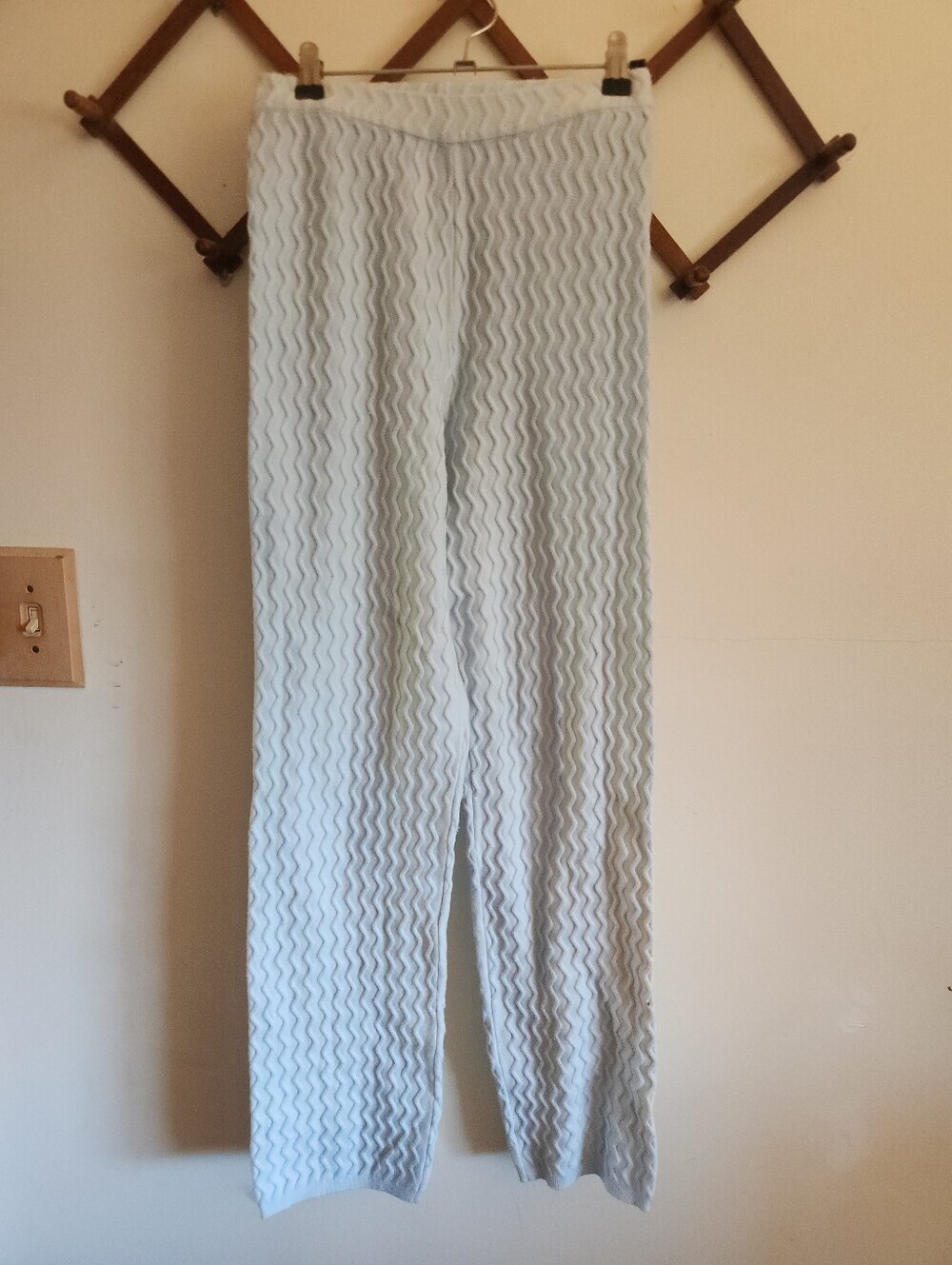 House Of Sunny Baby Blue Chevron Knit Lounge Pant Highrise 2